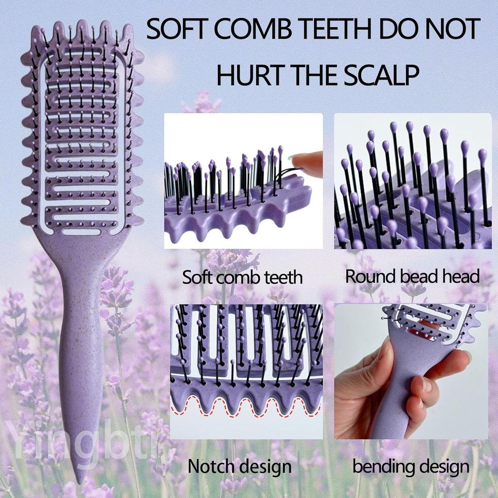 3 In 1 Curl Define Styling Brush Hollow Out Detangling Hair Brush Tangled Hair Comb Shaping Defining Curls Barber Styling Tools