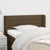 VidaXL Headboard with Ears Dark Brown 103x16x78-88 Cm Fabric3118901