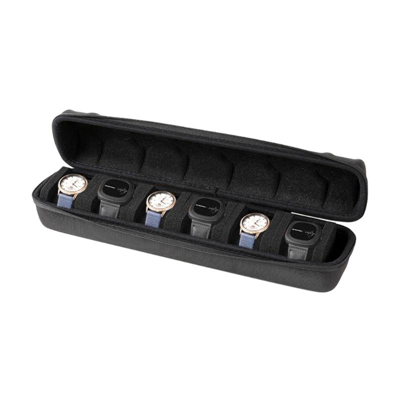 Protective 6 Slot Carrying Case Storage Box for Wristwear Jewelry Watch Small Items Gadgets Organizers Everyday Use Trip