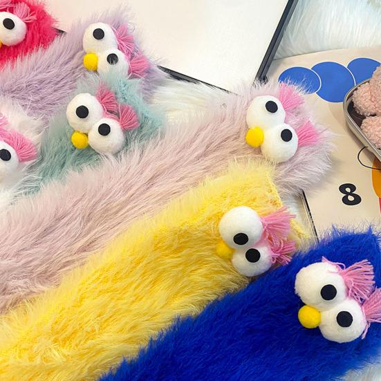 Funny Fuzzy Silly Socks for Women Fluffy Slipper Socks 3D Novelty Face Plush Socks Winter Warm Cute Floor Socks