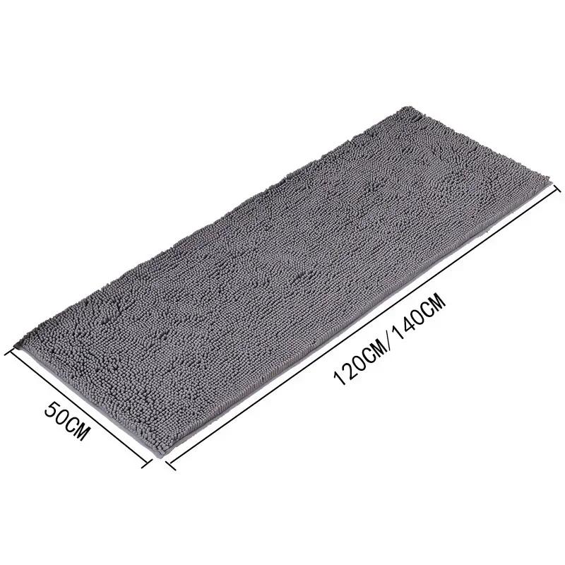 Long Size Bathroom Mat Carpet Chenille Bath Mat Non-slip Rugs For Bathtub Side Water Absorption Toilet Floor Mat 50*120 50*140cm