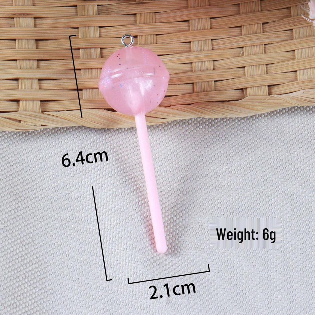 Clear Round Lollipop Resin Pendant Earrings and Keychain Accessories.