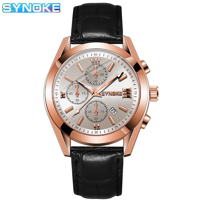 New Top Brand Fashion Business Men's Casual Simple Belt Alloy Men's Watch Luminous Waterproof Calendar Quartz Wrist Watch