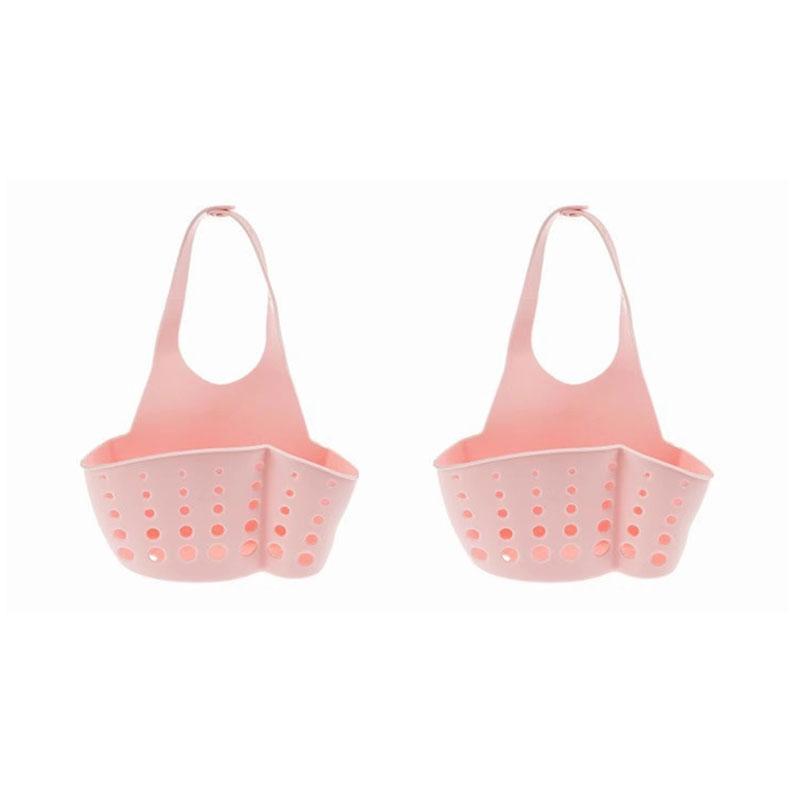 1/2/3pcs Home Storage Drain Basket Kitchen Sink Holder Adjustable Soap Sponge Shlf Hanging Drain Basket Bag Kitchen Accessories