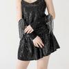 Fashion Spicy Girl Sequin Tassel Fingerless Gloves Nightclub Stage Elastic Shiny Lace Arm Sleeves Dress Decorative Accessory