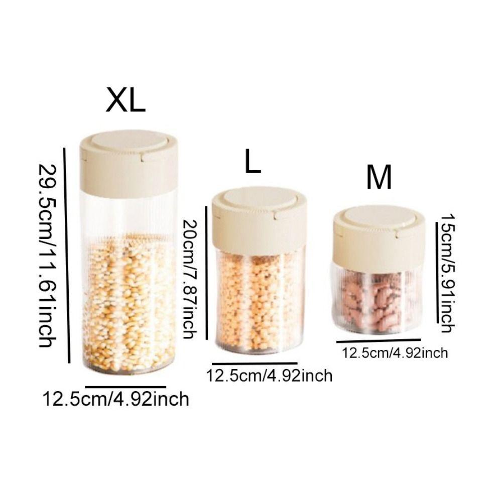 Press Type Hermetic Containers Eco-friendly Airtight Kitchen Jars Sealed Container  Cereal Storage