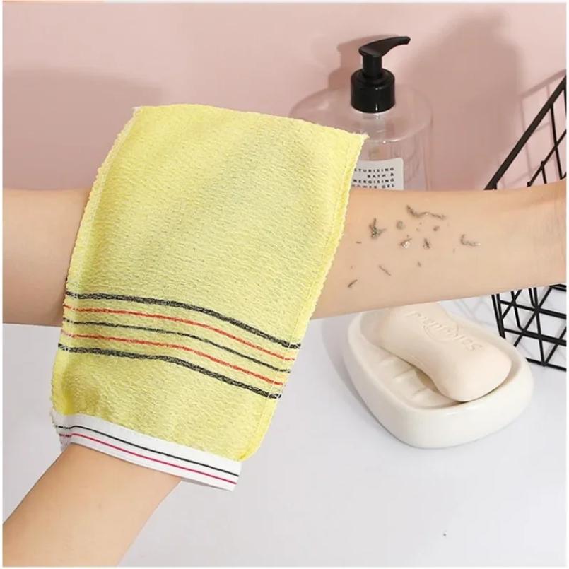 Baño Para Exfoliante Limpieza Corporal Exfoliante Manopla Frotar Piel Muerta Guantes Para Ducha Cepillo Corporal Toalla Suministros de Limpieza para el Baño