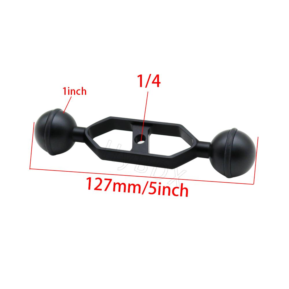 5 7 9 11 inch Dual Ball Head 1  Joint Adapter Extension Arm for GoPro Underwater Butterfly Clamp Mount Scuba Diving Lights Torch Green color