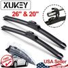 Pair Front Windshield Wiper Blades 26" 20" Hook U-type Window Natural Refills