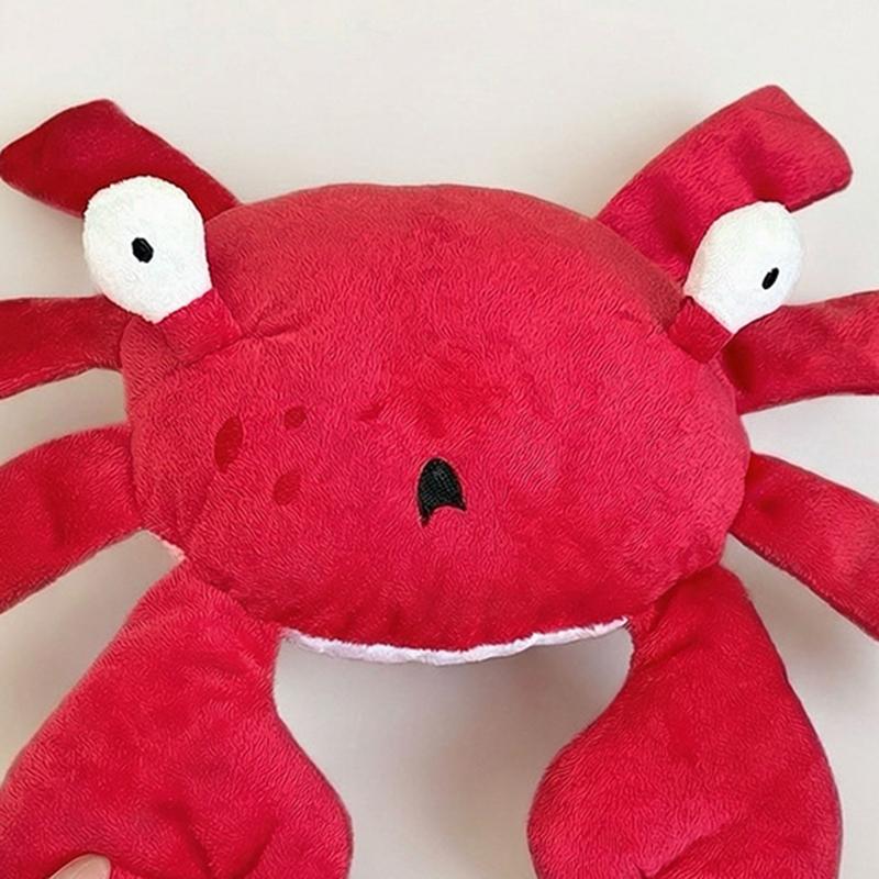 Hot sale Dog toy red crab double clamp sound making airbag grinding teeth stuffiness relief toy suitable for all dog breeds