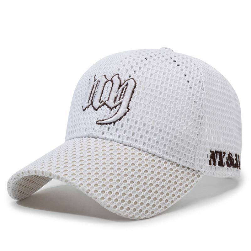 

Summer Mesh Baseball Cap With Embroidered Letters And Adjustable Fit For Casual Streetwear белый