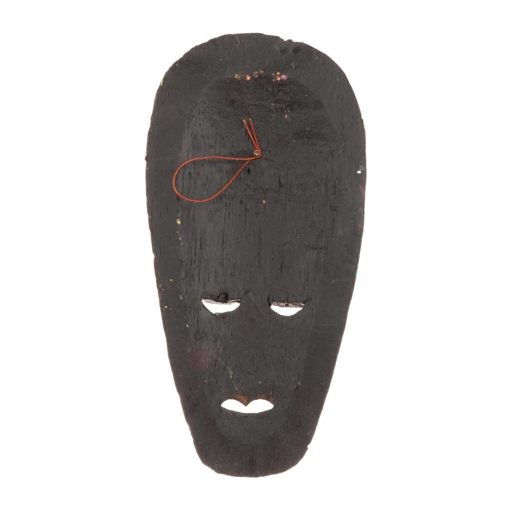 Thai Mask Hand Painted Wall Hanging Chiseled Ornament