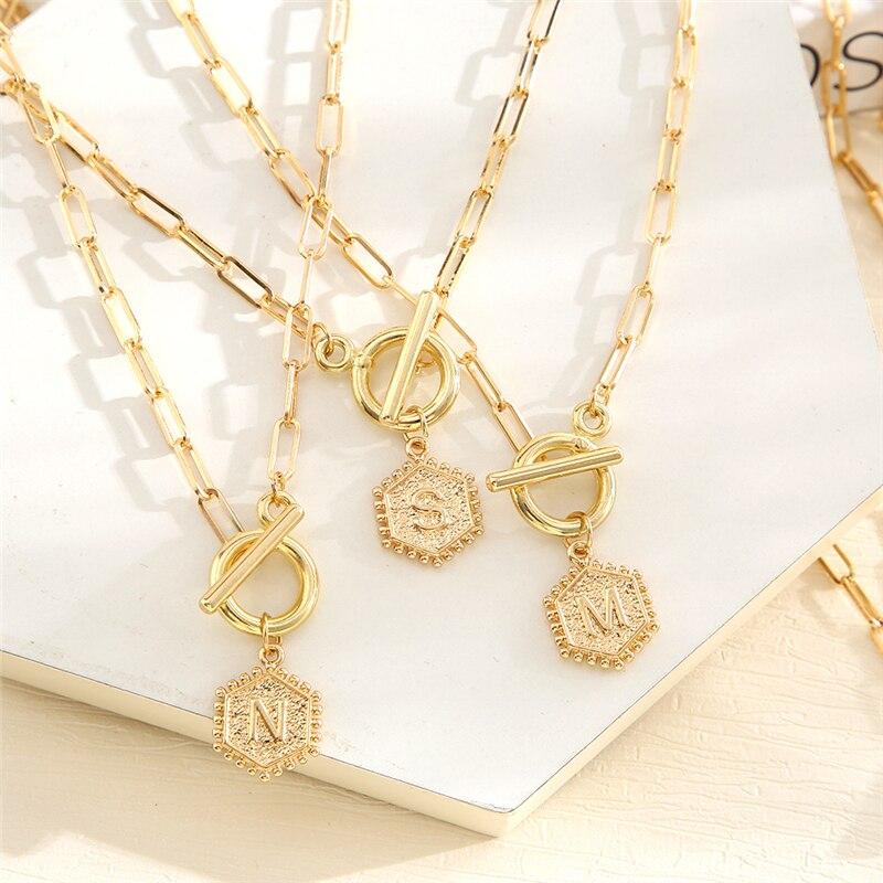 Buy Trendy Gold Color Initial Letter 