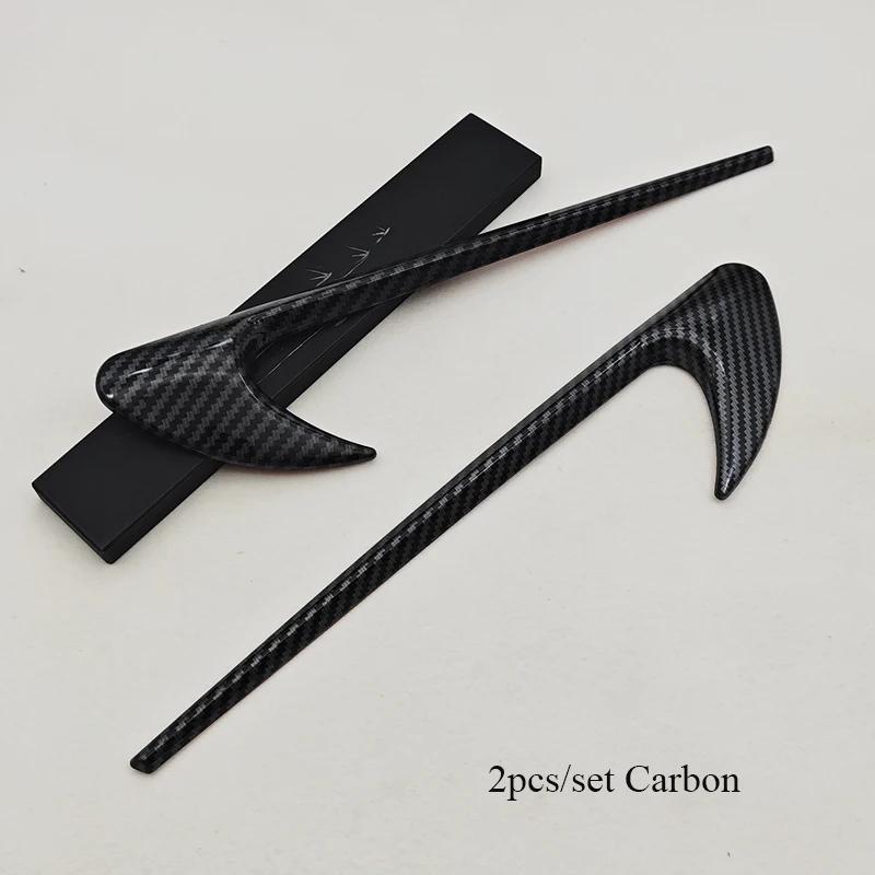 2pcs 3D ABS Vent Fender Trim Emblem Blade V8 BITURBO 4MATIC Logo Car Sticker Fender Badge For Mercedes Benz E300 E400 E53S E63S