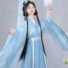 Chinese Wei And Jin Dynasty Style Hanfu, Waist-length Top And One-piece Skirt Women's Suit
