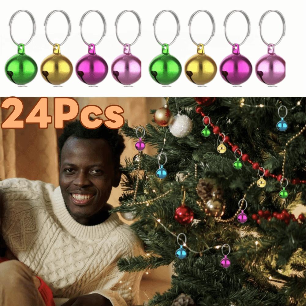 24Pcs 14mm Christmas Bell Vintage Cat Collar Bell Pet Pendant Xmas Tree Hanging Bells  Wind Chimes