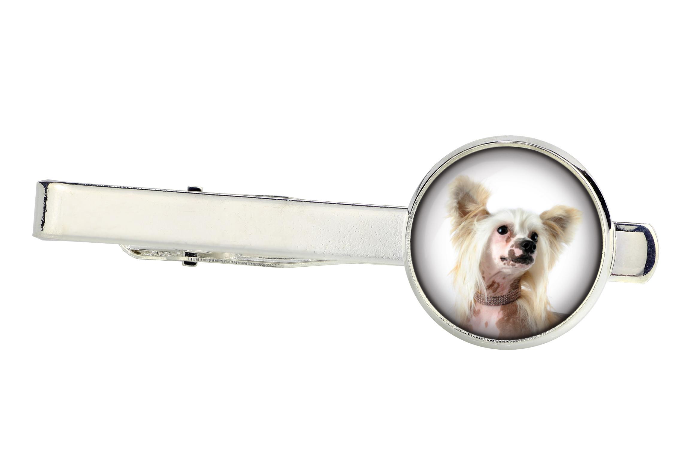 

Chinese Crested Dog, Puff - tie clip, ornament, jewelry for an evening outfit by Art-Dog
