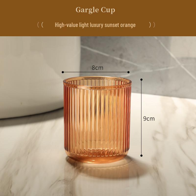 Sleek Transparent Couple Toothbrush Holder with Base