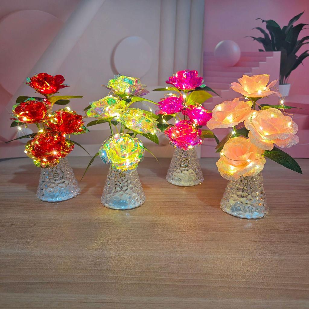 Simulation Rose Bouquet Night Light - Valentine's Creative Gift & Bedroom Decoration