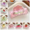 Cute Fruit Acetate Claw Clip Sweet Ponytail Shark Clip Lovely Strawberry Shark Clip  Girls