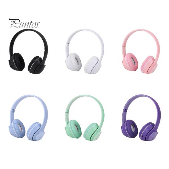 1 Set Headphone Foldable RGB Light Bear-shape Bluetooth-compatible 5.0 Wireless Headset Computer Accessories