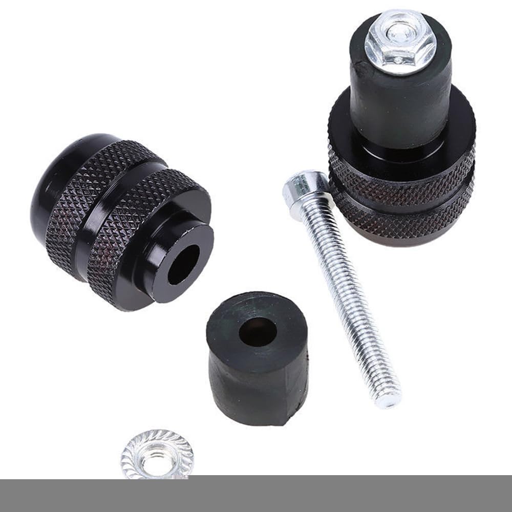 PrimeBlis 2 Stück Lenkerendkappen für Motorräder Lenkergriffkappen Aluminium Motorradlenker