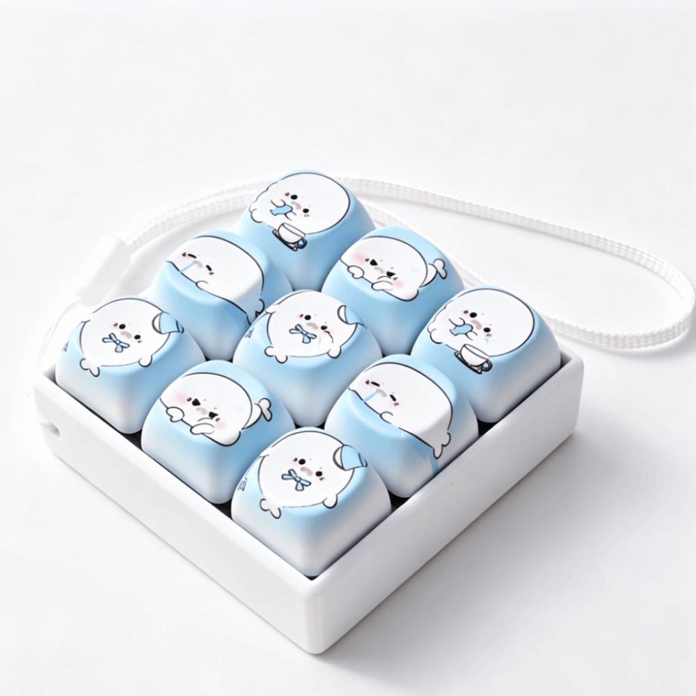 Cat Paws Keyboard Fidget Keyring Finger Button Mechanical Keyboard Keycaps Keychain Children