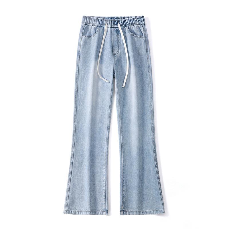 American Retro Jeans Men's Winter Plush Thickened Flared Trousers