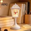 Decorative Street Lamp Christmas Snow Sphere Lamp Retro Design Santa Battery Operated Snowman Tree Night Light for Bedroom Tabletop Decor