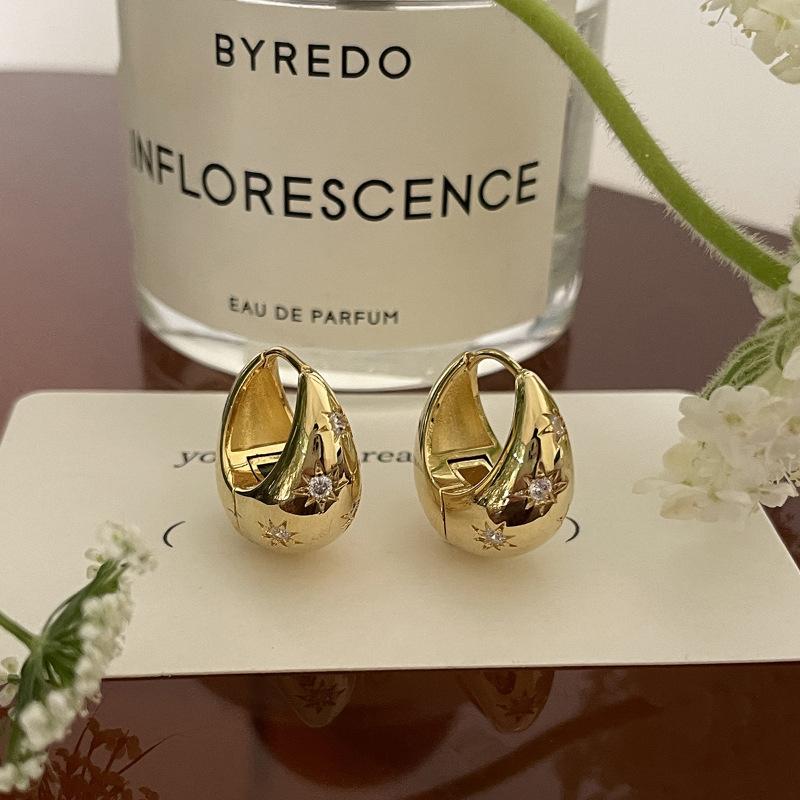 Water Drop Earrings Summer Female Light Luxury Niche Design Sense Star Mango Earrings Daily Commuting Earrings Affordable Dainty Earrings Daily Wear