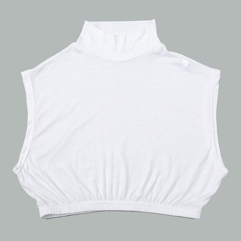Abbinamento Perfetto Donna Primavera Finto Collo Orlo Elastico Morbido Jersey Dickie Collo Alto Rotondo Collo Staccabile Donna Abbigliamento Monocolore Senza Maniche