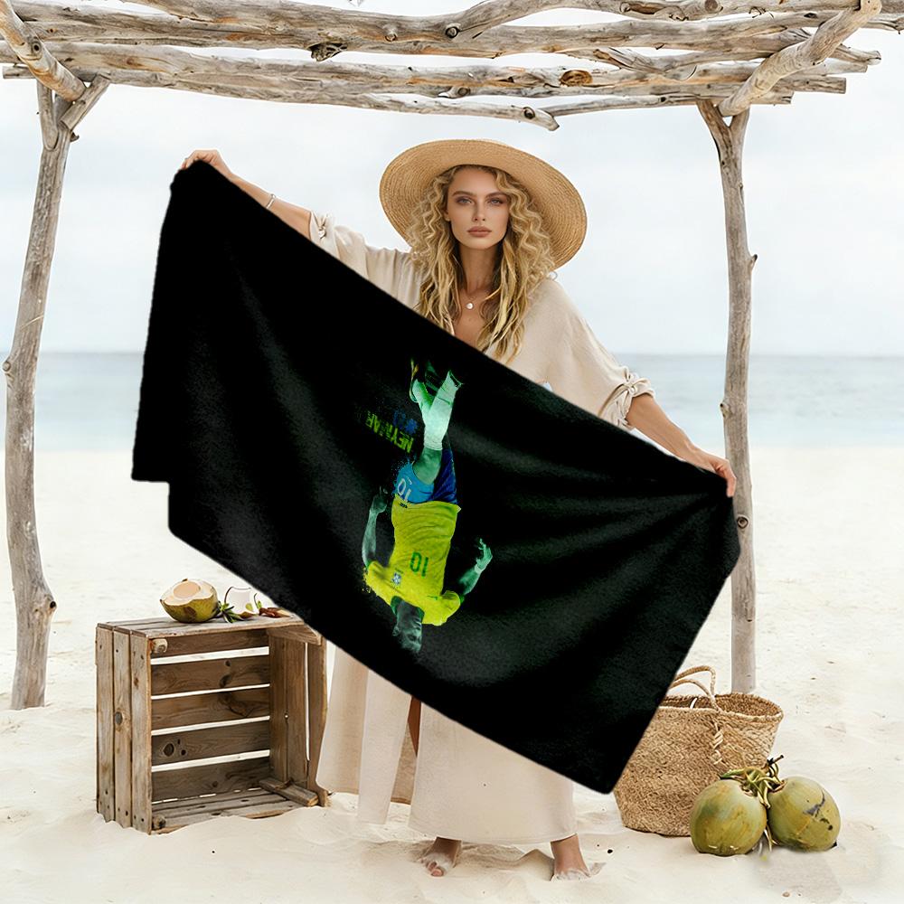 Ronaldo's Iconic Celebration Beach Towel High Absorbency & Quick-Dry Comfortable Lightweight Perfect for Traveling Yoga Camping and Swimming