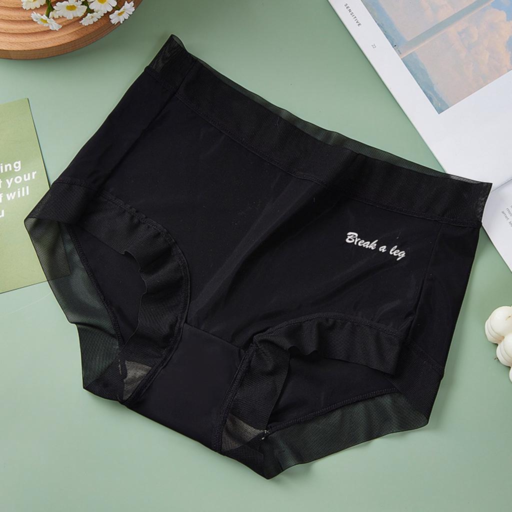 Summer One-piece Seamless Ice Silk Women's Underwear High Waist Large Size Abdomen Breathable Hip Lifting Plus Briefs