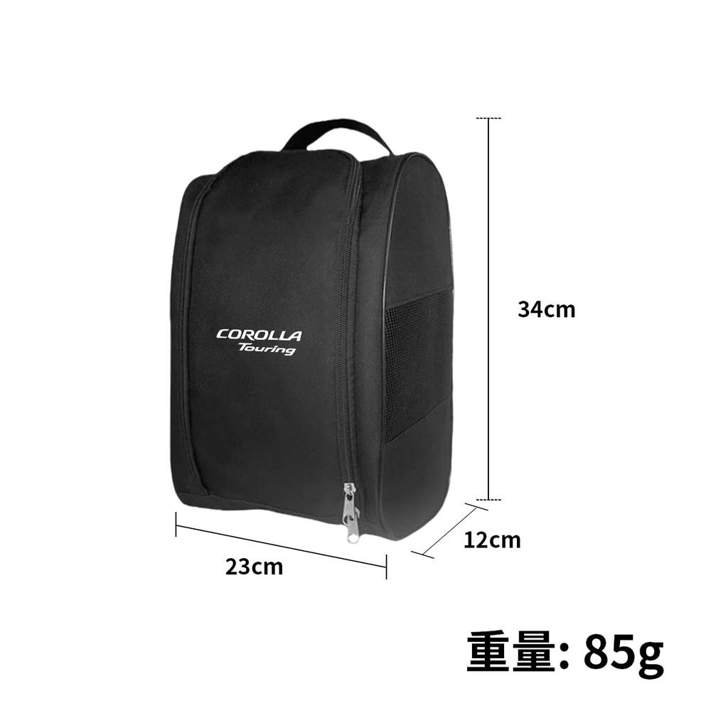 foldable canvas shoe case for Toyota Corolla Touring Fits seatbacks and Portable, waterproof, large, bag/shoe (210 series). trunks. Black.