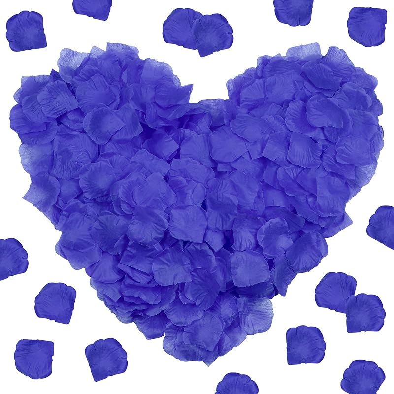 3000-Pack Silk Artificial Flower Rose Petals, 1.97x1.97 Inch Silk Rose Petals Wedding Faux Flowers for Wedding/Party/Aisle Runner/Bridal Shower/Table