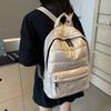 Zaino imbottito invernale Puffer per donna, grande capacità, cotone piuma, borsa da scuola, zaino casual
