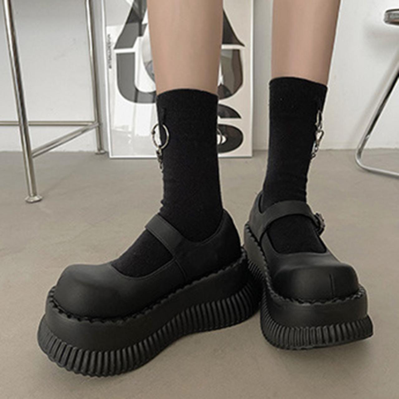 Милые милые осенние туфли Мэри Джейн женские туфли-лодочки на танкетке на высоком каблуке — фото 7