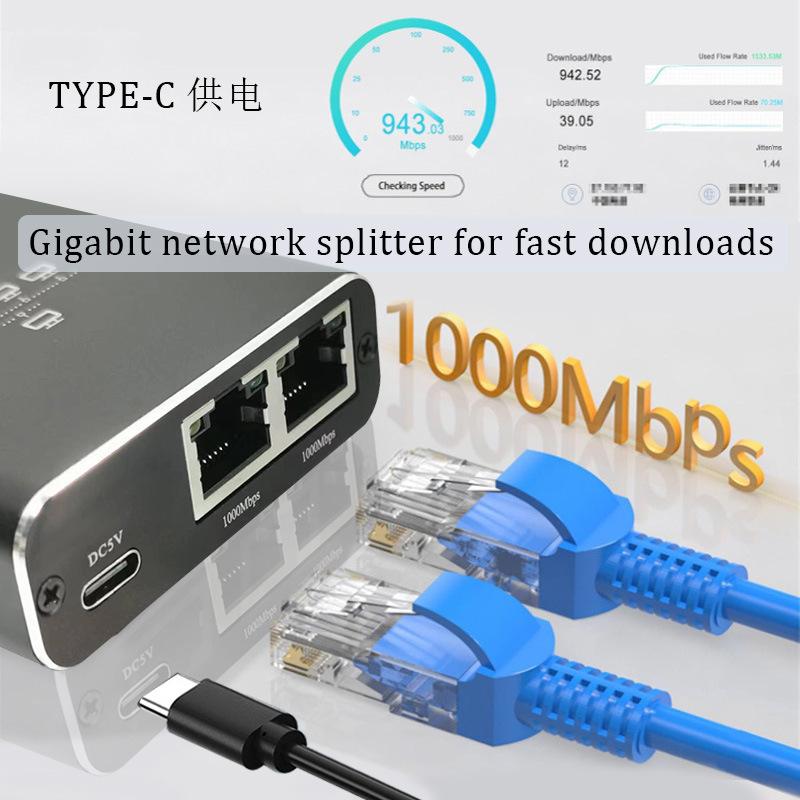 RJ45 Splitter 1 in 2/3/4 Out Network 1000Mbps RJ45 Adapter Gigabit Converter Internet Ethernet 8P8C Extender Plug Extension