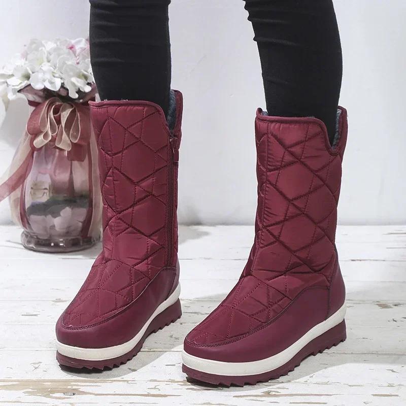 Fashion Fashion Snow Boots 2024 Winter Non-slip Waterproof Women's Boots New Casual Platform Keep Warm Zipper Women's Shoes Botas Mujer