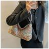 Trendy Vintage Underarm Bag Print Simple Design Shoulder Bag Large Capacity Women's Handbag for Women