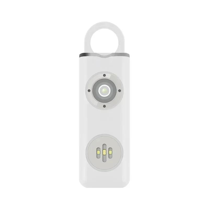 2025 Self Defense LED Flashlight USB Rechargeable Keychain Light Safety Alarm Protective Supplies Women Outdoor Emergency Tool