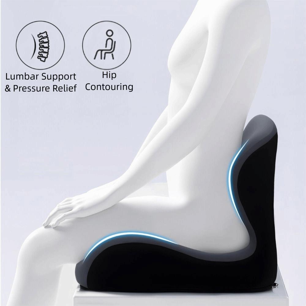 One-piece Office Chair Cushions Ergonomic Soft Lumbar Support Cushion Pressure Relief Car Seat Cushion For Home Office