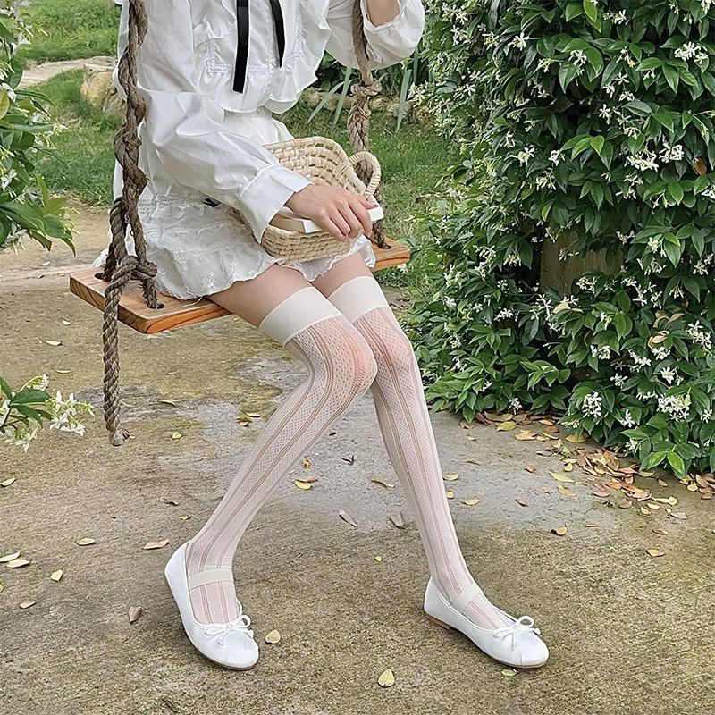 Leopard Print Women Stockings Sexy Lace Mesh Fishnet Stockings Thigh High Socks JK Lolita Knee High Socks Thigh High Stockings