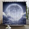 Moon Starry Sky Shower Curtain Midnight View Dreamy Mystic Bathroom Curtains Waterproof Fabric Home Decor Curtain With Hooks