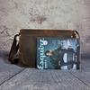 Mens Real Leather Retro Briefcase Single Shoulder Design Bag Messenger Crossbody Bag