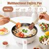 Hot Pot Electric with Steamer,Rapid Noodles Cooker Non-Stick Frying Pans with Spatula for Steak, Egg, Fried Rice, Ramen, Oatmeal, Soup,