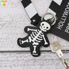Leather keychain pendant, portable bag hanging, skull keychain, funny Halloween skull pendant