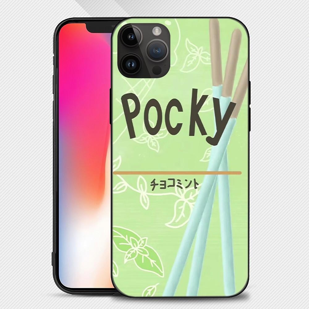 

Чехол для телефона Pocky Strawberry с шоколадной крошкой и печеньем для iPhone 15 14 13 12 11 Pro Max Mini X 7 8, мягкий чехол iPhone15