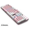 Merdia Mechanical Gaming Full 104 US USB Wired Keyboard with LED Backlight Switches White and Keyboard, Keyboard, Layout, (Blue - Pink)