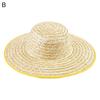 Cappello di Paglia Traspirante a Tesa Larga Comodo Anti-UV Protezione Solare Cappello Parasole per Pesca